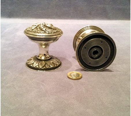 Pair of Nickel Plated Door Handles — view 2