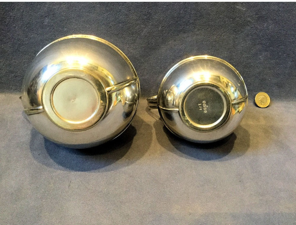 Pair of Nickel Plated Guernsey Milk Jugs — view 4