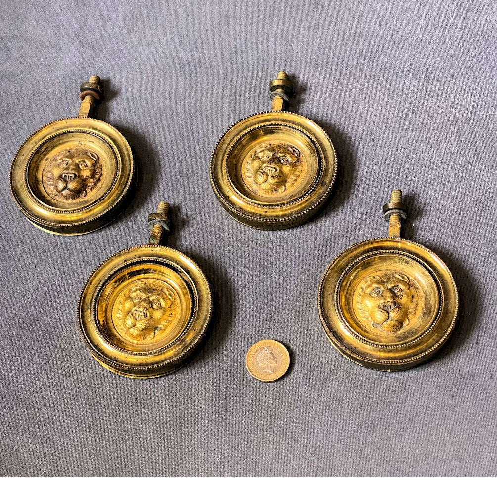 Pair of Period Brass Chest of Drawers Ring Handles, 2 pairs available — Brass, early 19th century