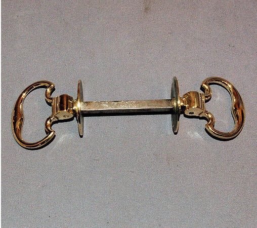 Pair of Period Brass Door Handles, several pairs available — view 2