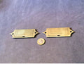 Pair of Recessed Brass Cabinet Drawer Pulls — Brass, late 19th century