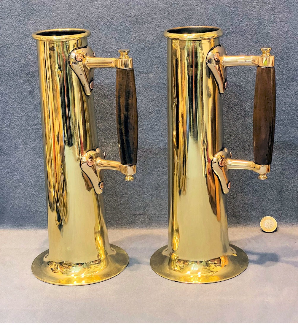 Pair of Ships Brass Saline Measures — Brass, late 19th century