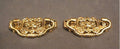 Pair of Small Brass Drawer Handles — Brass, 1904