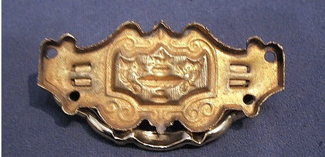 Pair of Small Brass Drawer Handles — view 2
