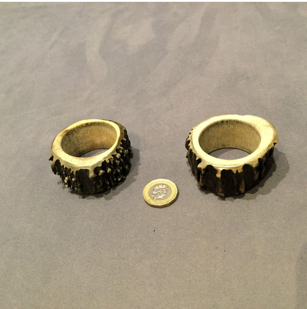 Pair of Stag Antler Serviette Rings — view 2