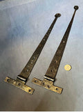 Pair of 'T' Wrought Iron Door Hinges — Wrought iron, late 19th century