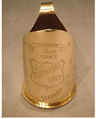 Pair of Trench Art Brass Jugs — view 2