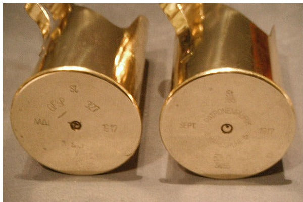Pair of Trench Art Brass Jugs — view 5