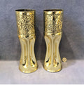 Pair of Trench Art Brass Shell Cases — Brass