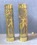 Pair of Trench Art Brass Shell Cases — Brass