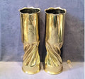 Pair of Trench Art Shell Cases — Brass, 1914
