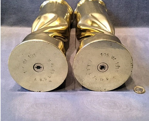 Pair of Trench Art Shell Cases — view 3