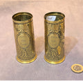 Pair of Trench Art Shellcases — Brass