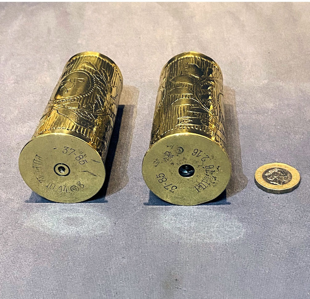Pair of Trench Art Shellcases — view 3