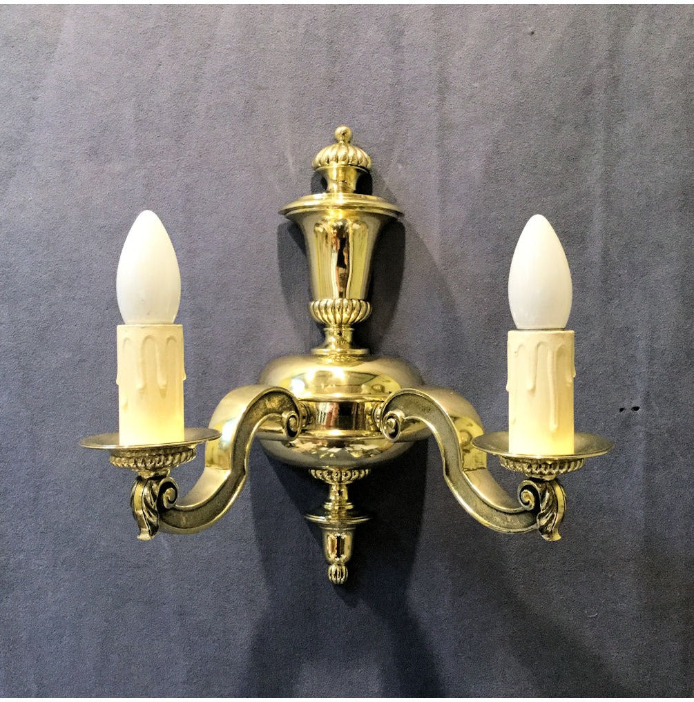 Pair of Twin Branch Electric Wall Lights — view 2