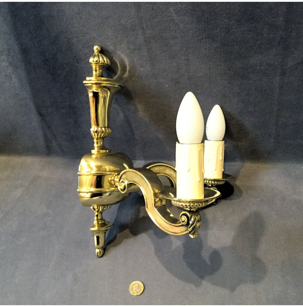 Pair of Twin Branch Electric Wall Lights — view 3