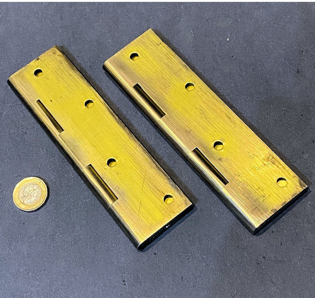 Pair of Unused 6" Brass Door Hinges — view 3