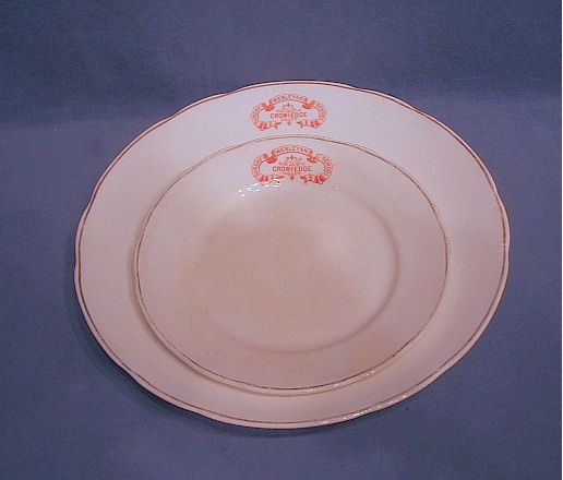 Pair of Wesleyan Sunday School Plates — Ceramic, late 19th century