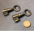 Pair of Wrought Iron Coffer Keys — Wrought iron, late 19th century