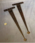 Pair of Wrought Iron T Door Hinges — Wrought iron, late 19th century