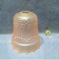 Pale Pink Embossed Glass Lamp Shade — Glass, 1930's