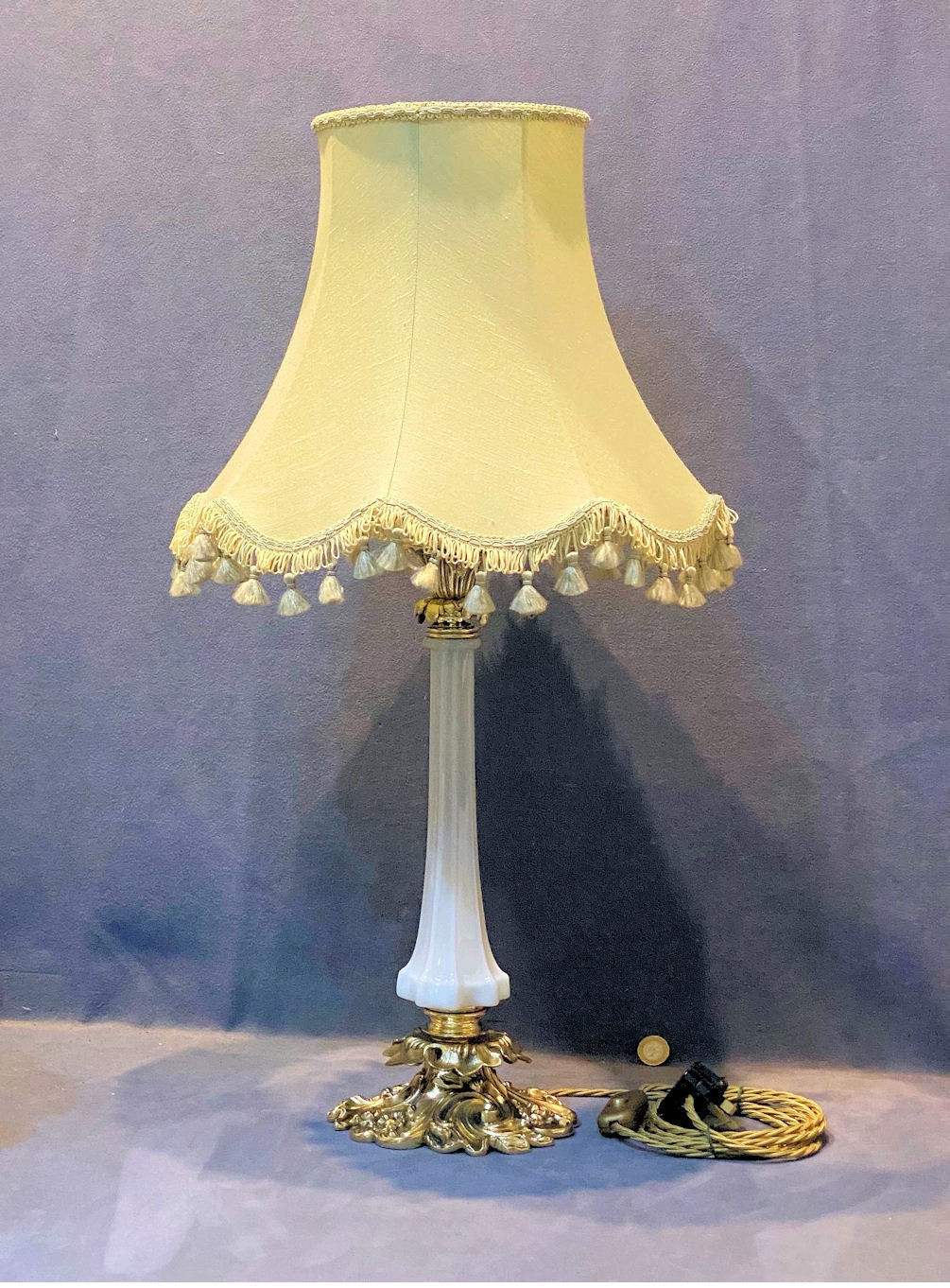 Palmerlite Electric Side Lamp — Brass, late 19th century