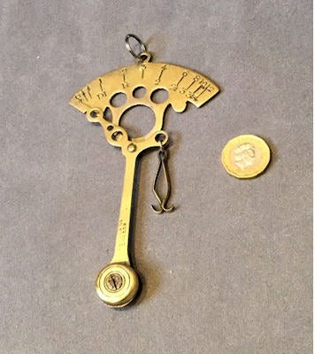 Perry & Co Brass Letter Balance — Brass, late 19th century
