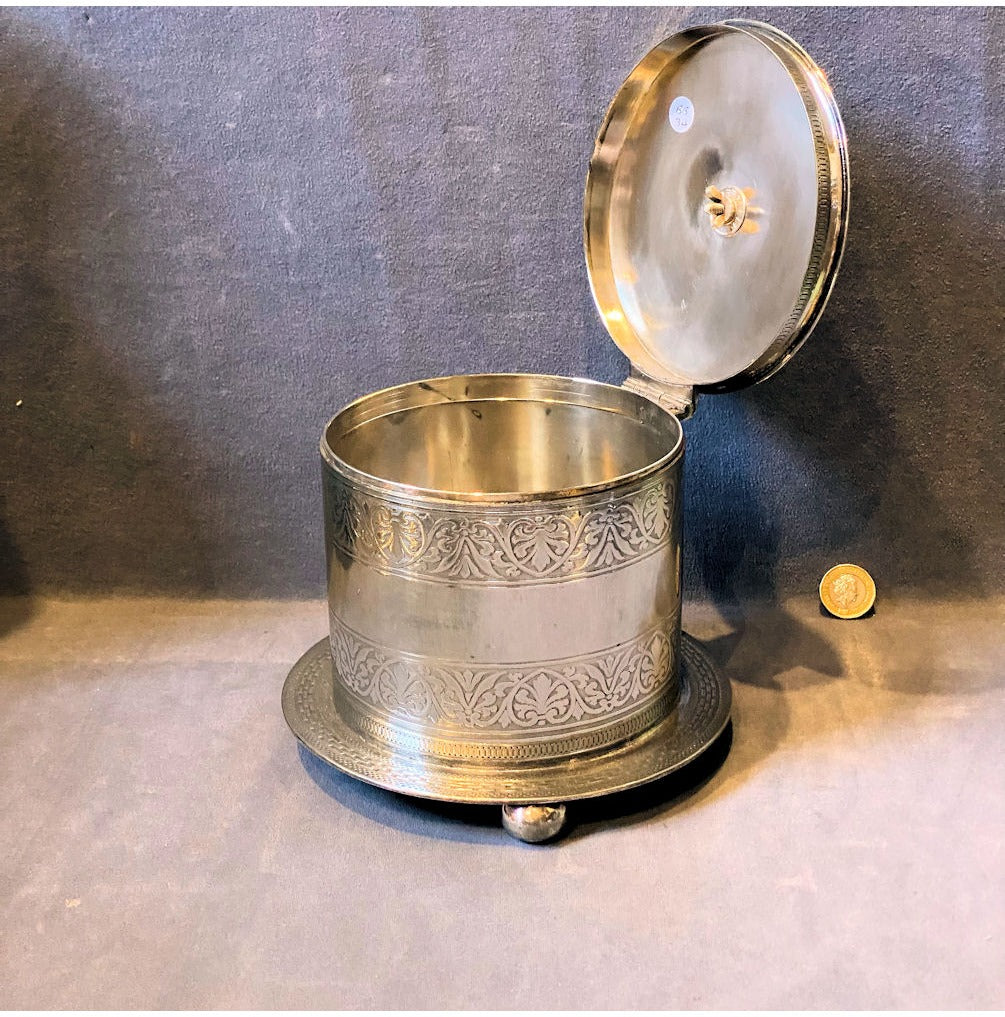 Pewter Biscuit Barrel — view 2
