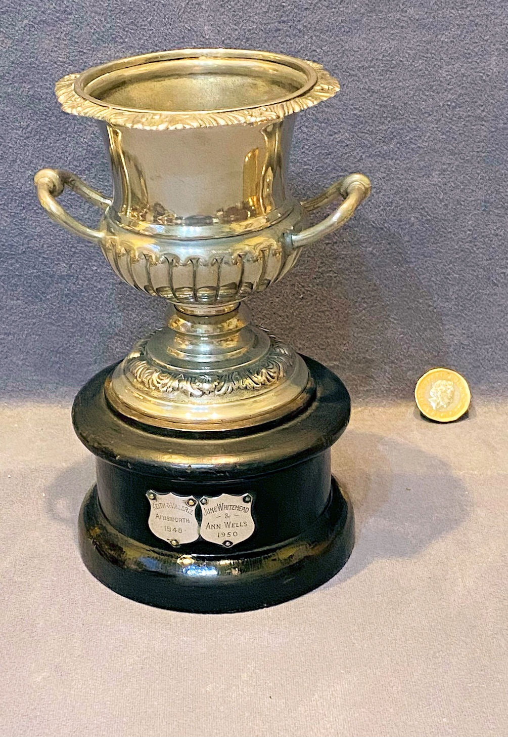 Pewter Trophy on Plinth — Pewter, 1948