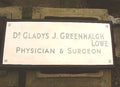 Physician & Surgeon Name Plaque — Brass, circa 1920