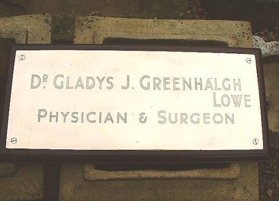 Physician & Surgeon Name Plaque — Brass, circa 1920