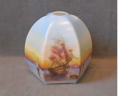 Pictorial Lamp Shade — Glass, 1920's