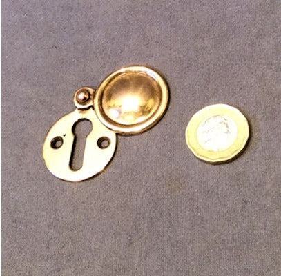 Pink Brass Keyhole Cover — view 2