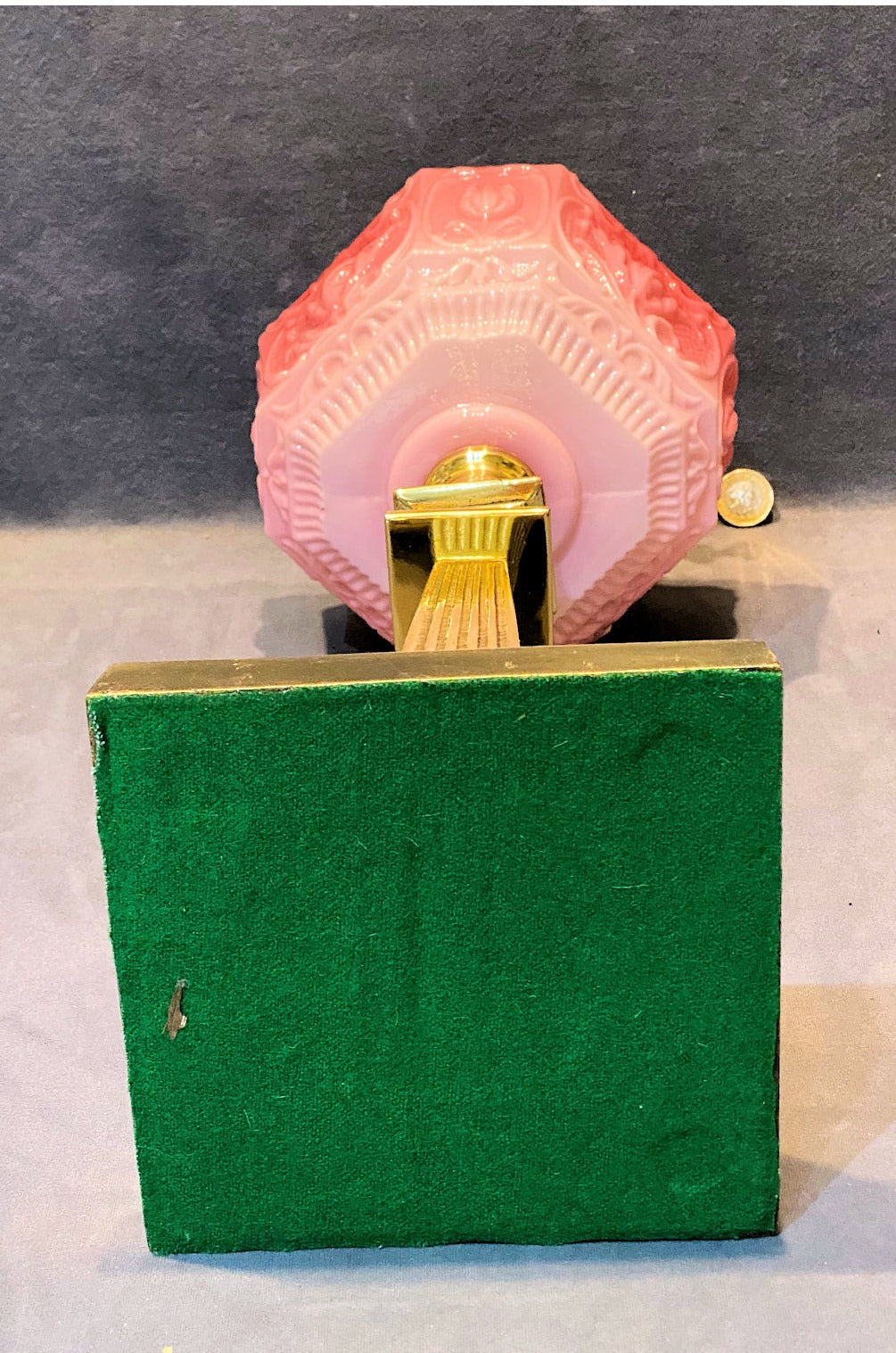 Pink Glass Oil Side Lamp — view 5