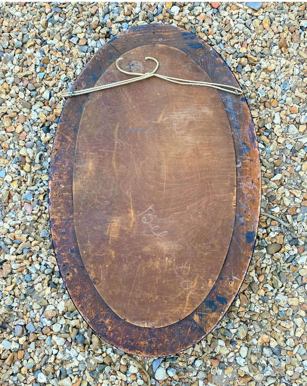 Plaster on Wooden Bevelled Wall Mirror — view 2