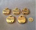 Pratts Petrol Can Brass Cap, 6 asstd available — Brass, 1940's