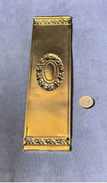 Pressed Brass Fingerplates, 3 available — Brass, circa 1900