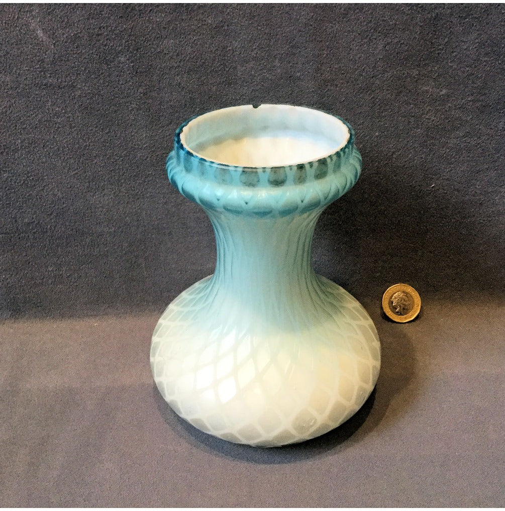 Quilted and Overlaid Glass Hyacinth Vase — view 2