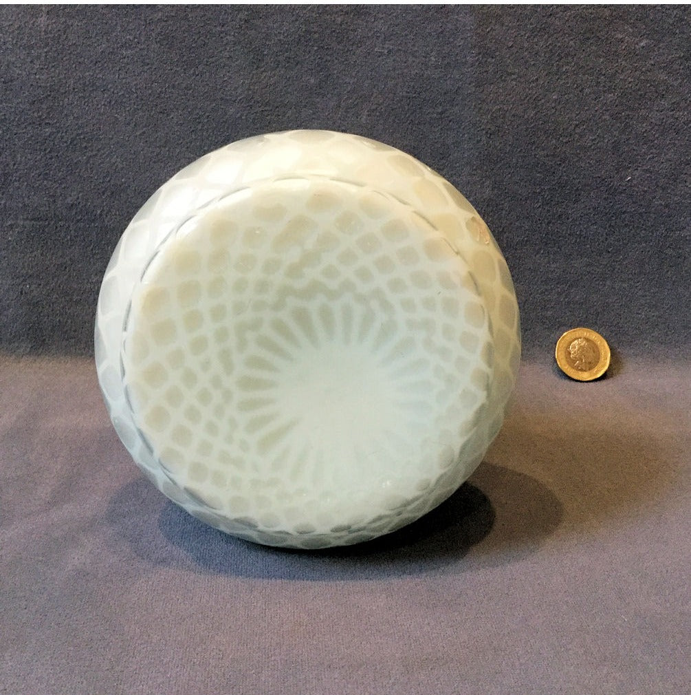 Quilted and Overlaid Glass Hyacinth Vase — view 3