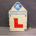 R.A.C Enamel 'L' Plate — Enamel, 1930's