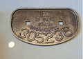 Railway Cast Iron Waggon Plate — Cast iron, 1949