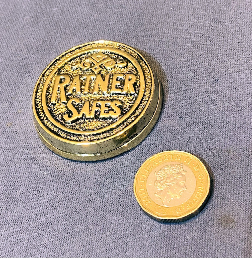 Ratner Safes Keyhole Covers, 2 available — Brass, 1920's