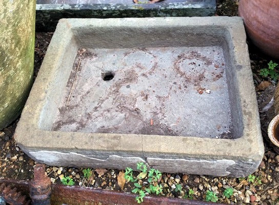 Rectangular Stone Sink — late 19th century