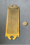 Ribbed Brass Fingerplates, 2 available — Brass, late 19th century
