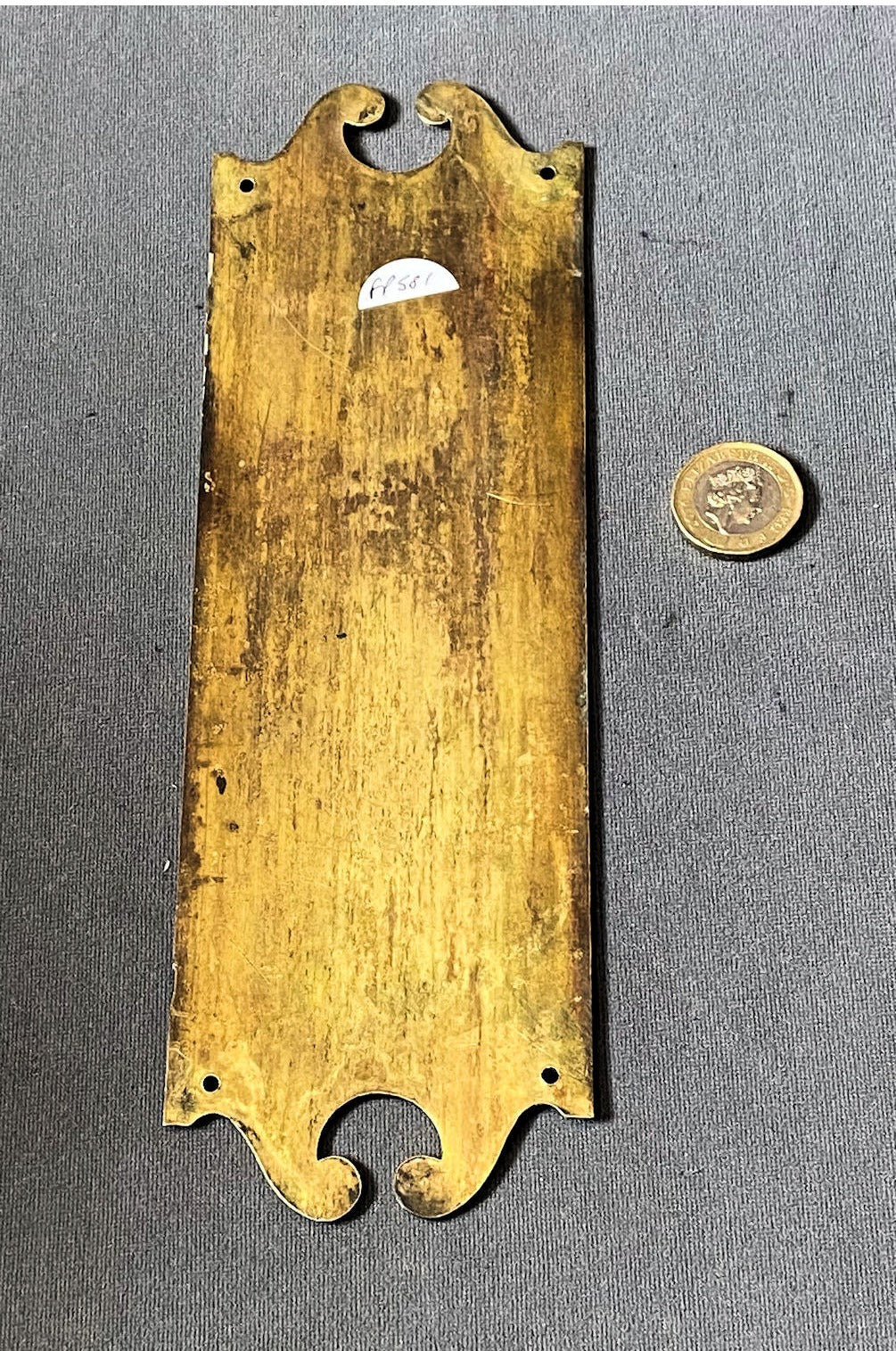 Ribbed Brass Fingerplates, 2 available — view 2