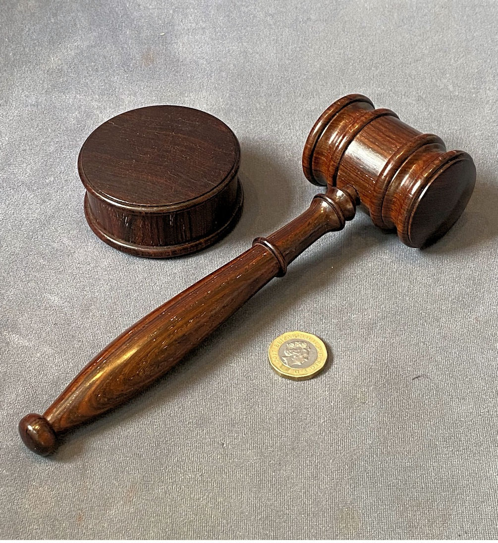 Rosewood Gavel & Base — Wood
