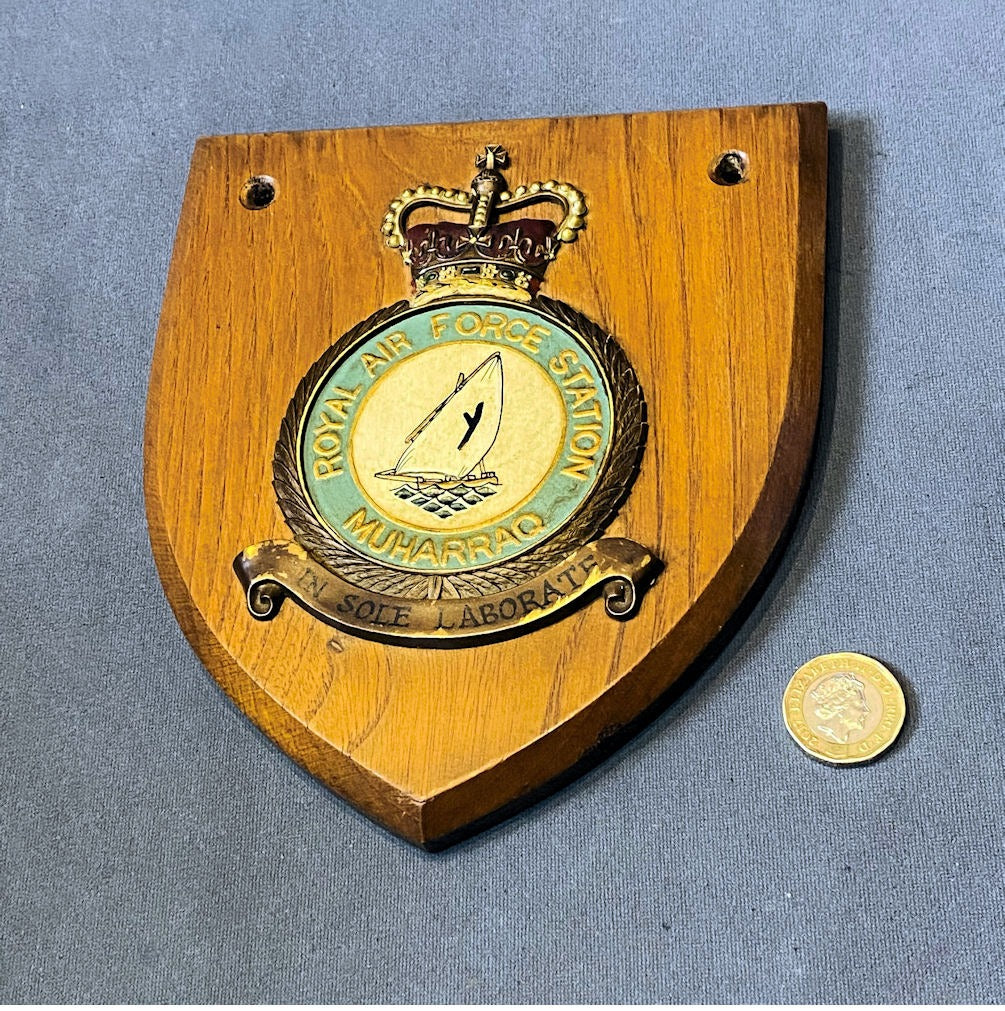 Royal Air Force Station Muharraq Plaque — Oak