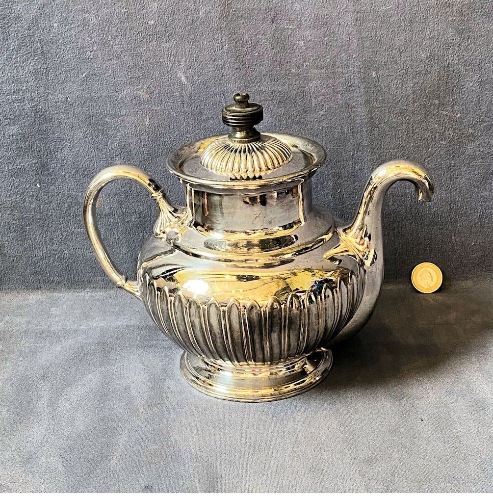Royles Patent Self Pouring Teapot — Silver plate, late 19th century