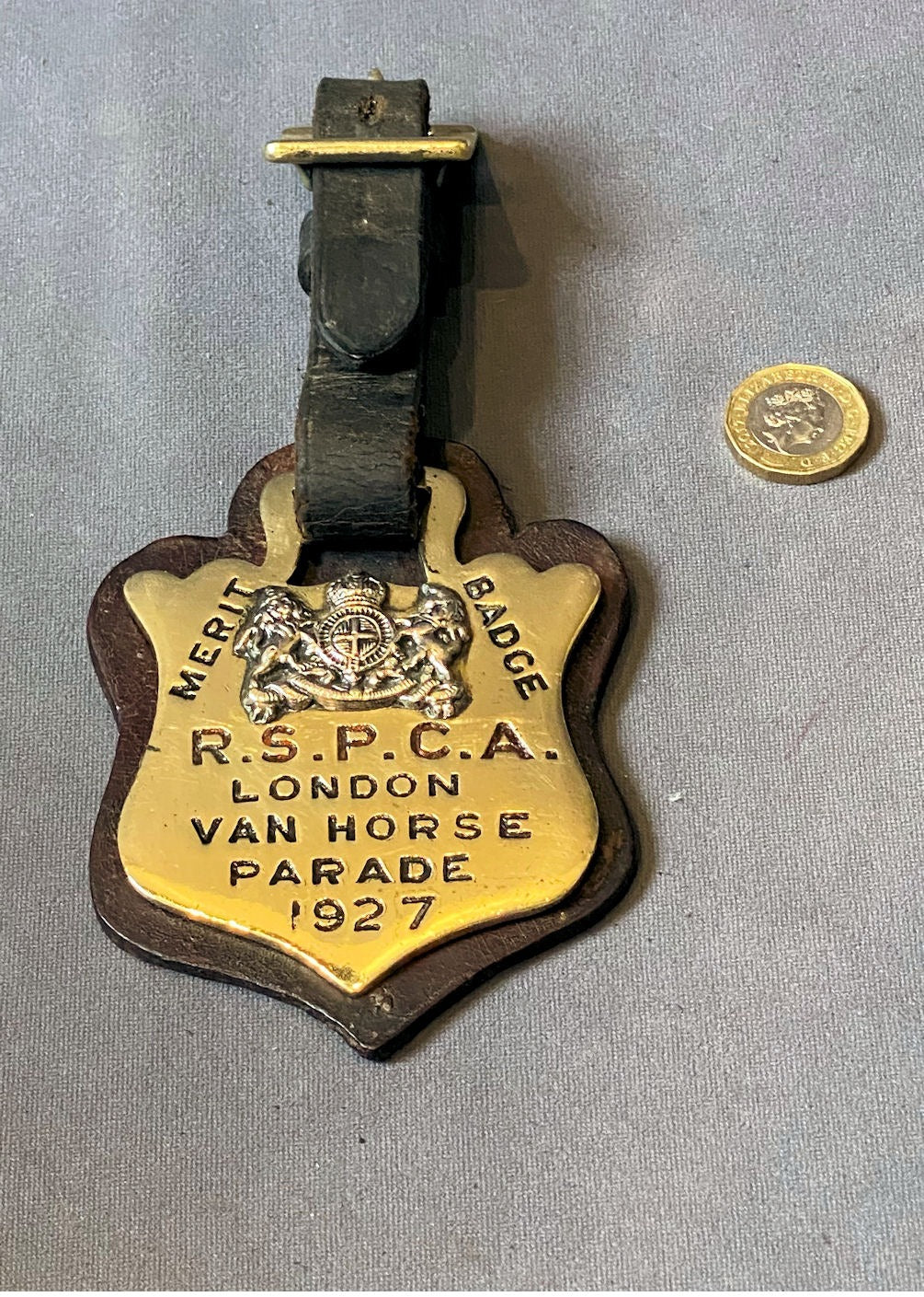 RSPCA 1927 Merit Badge — Brass, 1927