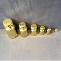 Run of 5 Bartlett Brass Weights — Brass, late 19th century